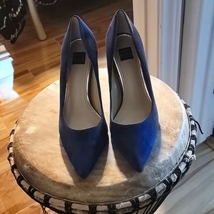 Blue Suede Pumps